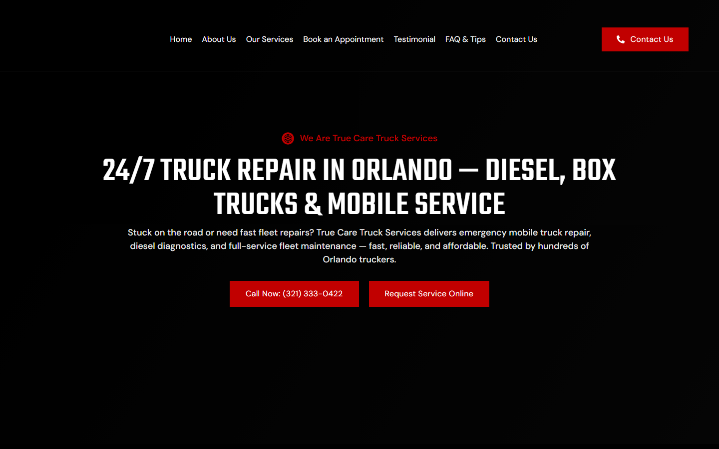 TrueCare Truck Services project screenshot